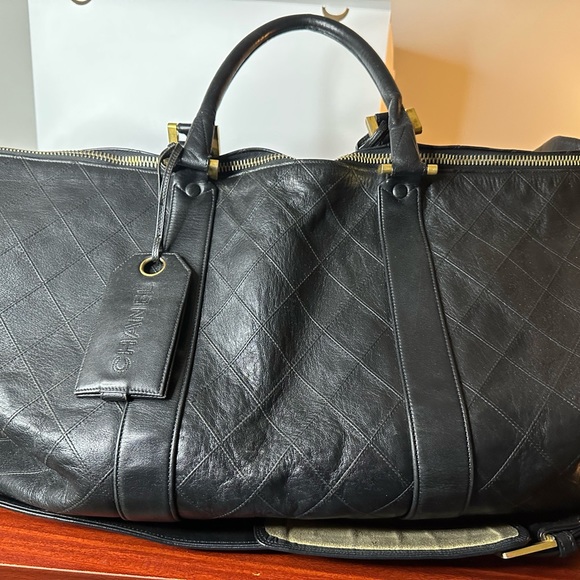 Chanel Vintage Diamond Stitch Boston Bag Quilted Lambskin travel bag - Picture 6 of 16